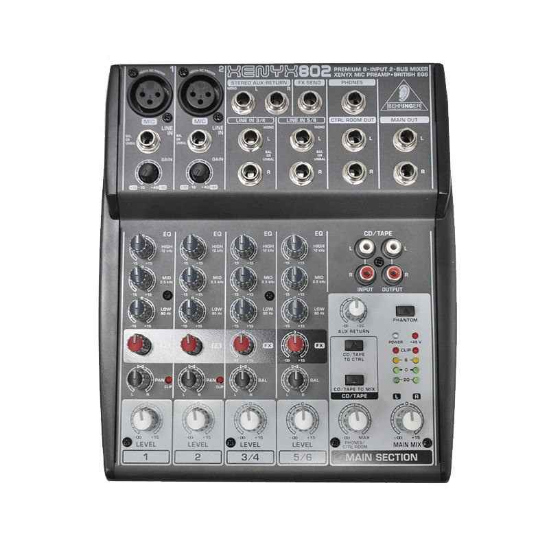 美品　Behringer アナログミキサー 8チャンネル XENYX 802 BEHRINGER-ENY-802-8-kanalowy-